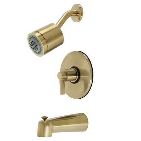 Kingston Brass KB6697NDL Tub and Shower Faucet, Brushed Brass KB6697NDL